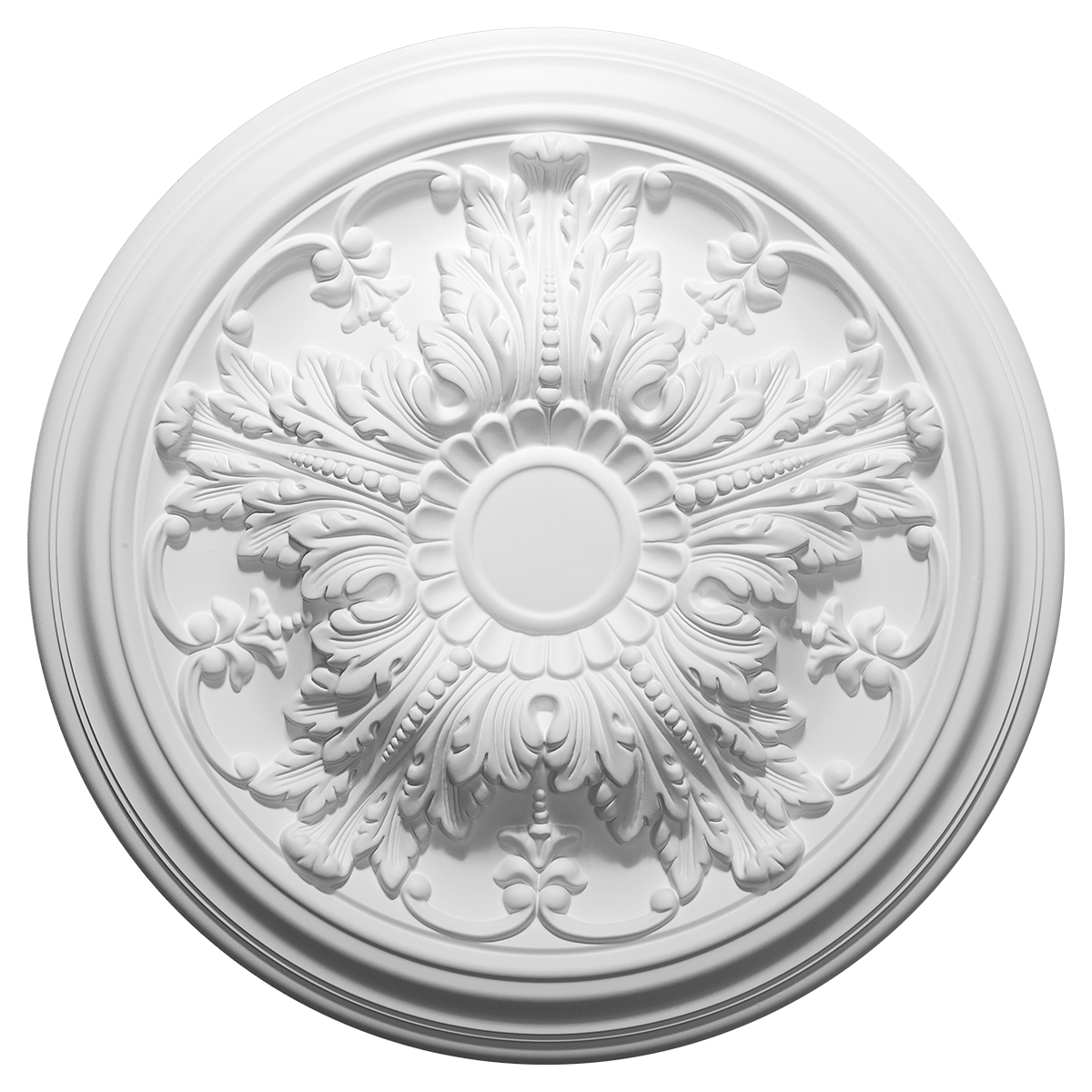 Rosace de plafond décorative en polyuréthane — Ø 512 mm (réf. ARK-ROS019)
