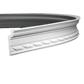 Corniche flexible en polyuréthane — 200 × 56 × 117 mm (réf. ARK-COR086)