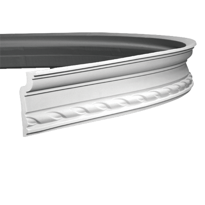 Corniche flexible en polyuréthane — 200 × 56 × 117 mm (réf. ARK-COR086)