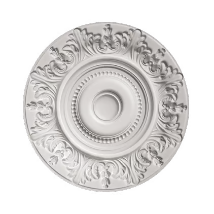Rosace de plafond décorative en polyuréthane — Ø 470 mm (réf. ARK-ROS022)