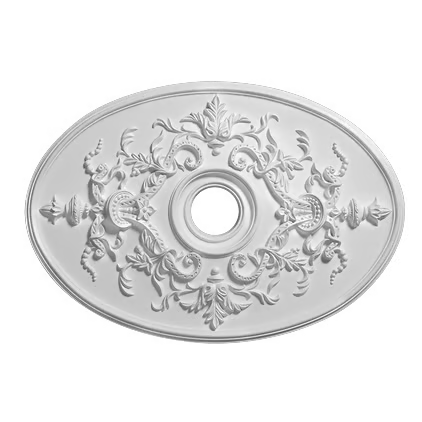 Rosace de plafond décorative en polyuréthane — Ø 544 mm (réf. ARK-ROS021)