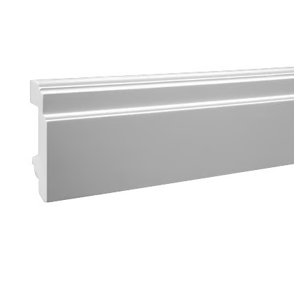 Plinthe décorative en polyuréthane — hauteur 110 mm (réf. ARK-PLI046)