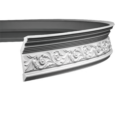 Corniche flexible en polyuréthane — 200 × 66 × 145 mm (réf. ARK-COR121)