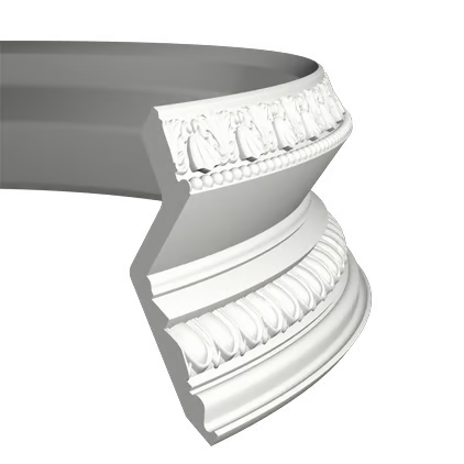 Corniche flexible en polyuréthane — 200 × 183 × 190 mm (réf. ARK-COR134)