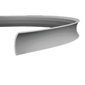 Corniche flexible en polyuréthane — 200 × 81 × 83 mm (réf. ARK-COR099)