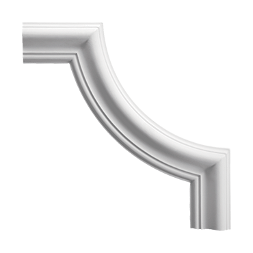 Élément d'angle pour moulure murale en polyuréthane (réf. ARK-MOU076)