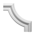 Élément d'angle pour moulure murale en polyuréthane (réf. ARK-MOU082)