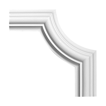 Élément d'angle pour moulure murale en polyuréthane (réf. ARK-MOU074)