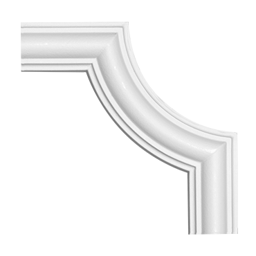 Élément d'angle pour moulure murale en polyuréthane (réf. ARK-MOU073)