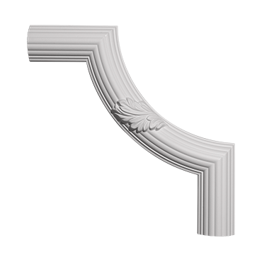Élément d'angle pour moulure murale en polyuréthane (réf. ARK-MOU093)