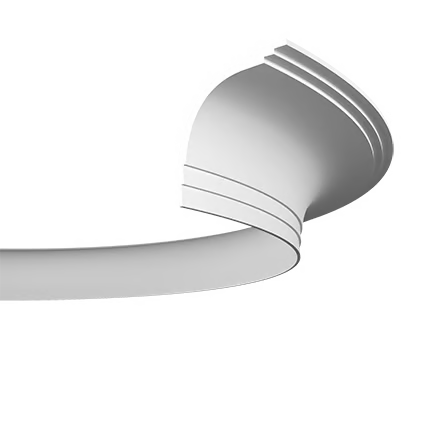 Corniche flexible en polyuréthane — 200 × 165 × 226 mm (réf. ARK-COR132)
