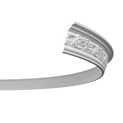 Corniche flexible en polyuréthane — 200 × 57 × 86 mm (réf. ARK-COR087)