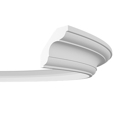 Corniche flexible en polyuréthane — 200 × 43 × 43 mm (réf. ARK-COR048)