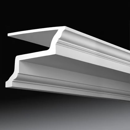 Corniche extérieure de façade en polyuréthane — 200 × 360 × 265 mm (réf. ARK-COR168)