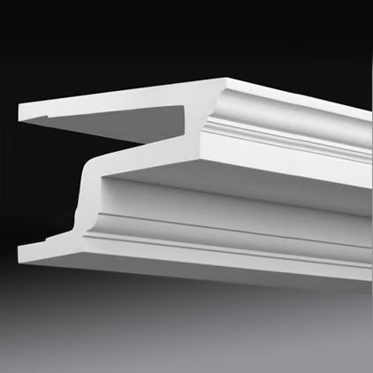Corniche extérieure de façade en polyuréthane — 200 × 310 × 183 mm (réf. ARK-COR163)