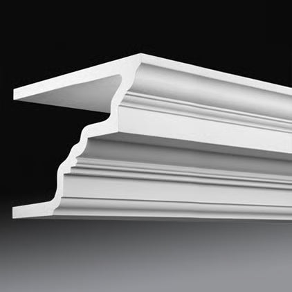 Corniche extérieure de façade en polyuréthane — 200 × 250 × 172 mm (réf. ARK-COR153)
