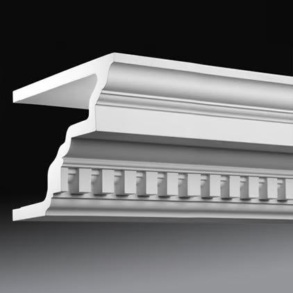 Corniche extérieure de façade en polyuréthane — 200 × 250 × 170 mm (réf. ARK-COR155)