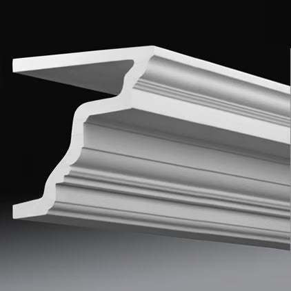 Corniche extérieure de façade en polyuréthane — 200 × 206 × 195 mm (réf. ARK-COR151)