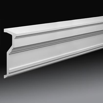 Corniche extérieure de façade en polyuréthane — 200 × 96 × 290 mm (réf. ARK-COR144)