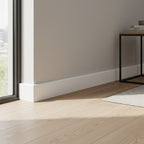 Plinthe MDF 60 mm blanche laquée – modèle 6/1 (60 x 16 x 2000 mm)
