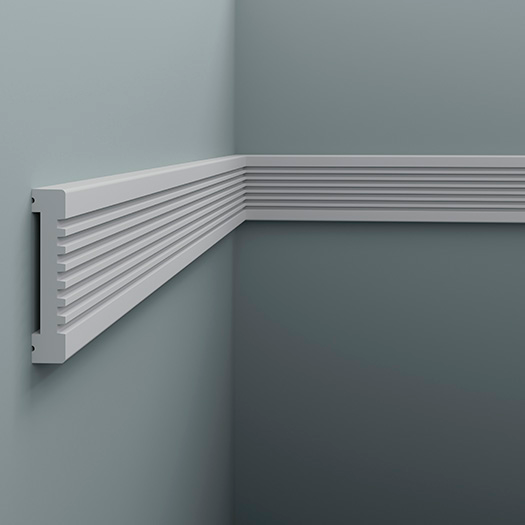 Moulure murale décorative en polyuréthane — 200 × 12 × 60 mm (réf. ARK-MOU022)