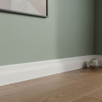 Plinthe MDF 80 mm blanche laquée – modèle 8/7 (80 x 16 x 2000 mm)