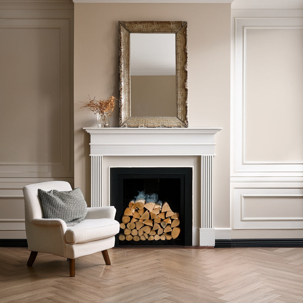 Cheminée décorative en polyuréthane – exemple de rendu en intérieur
