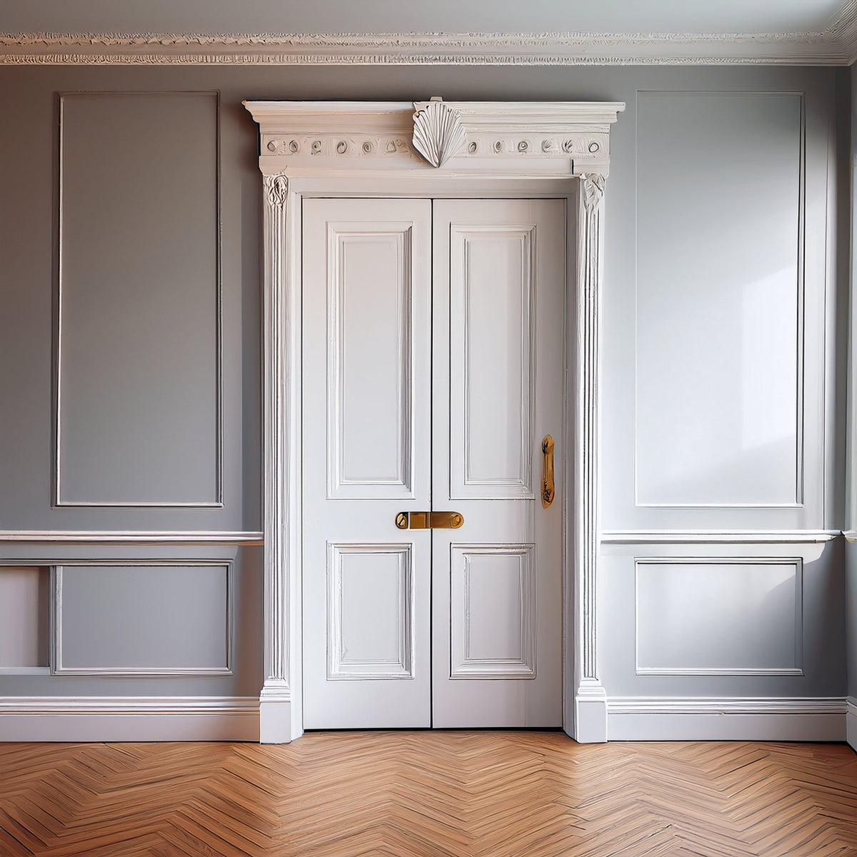 Contour de porte décoratif en polyuréthane – exemple de rendu en intérieur