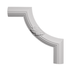 Élément d'angle pour moulure murale en polyuréthane (réf. ARK-MOU093)