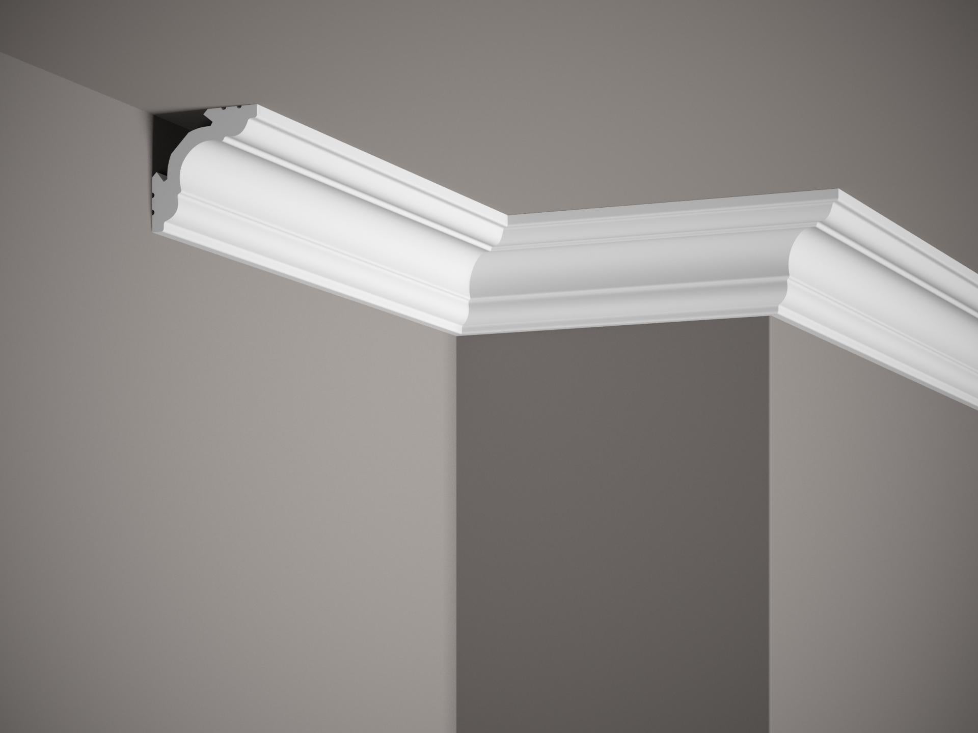 Corniche de plafond décorative en polyuréthane — 200 × 57 × 57 mm (réf. ARK-COR267)