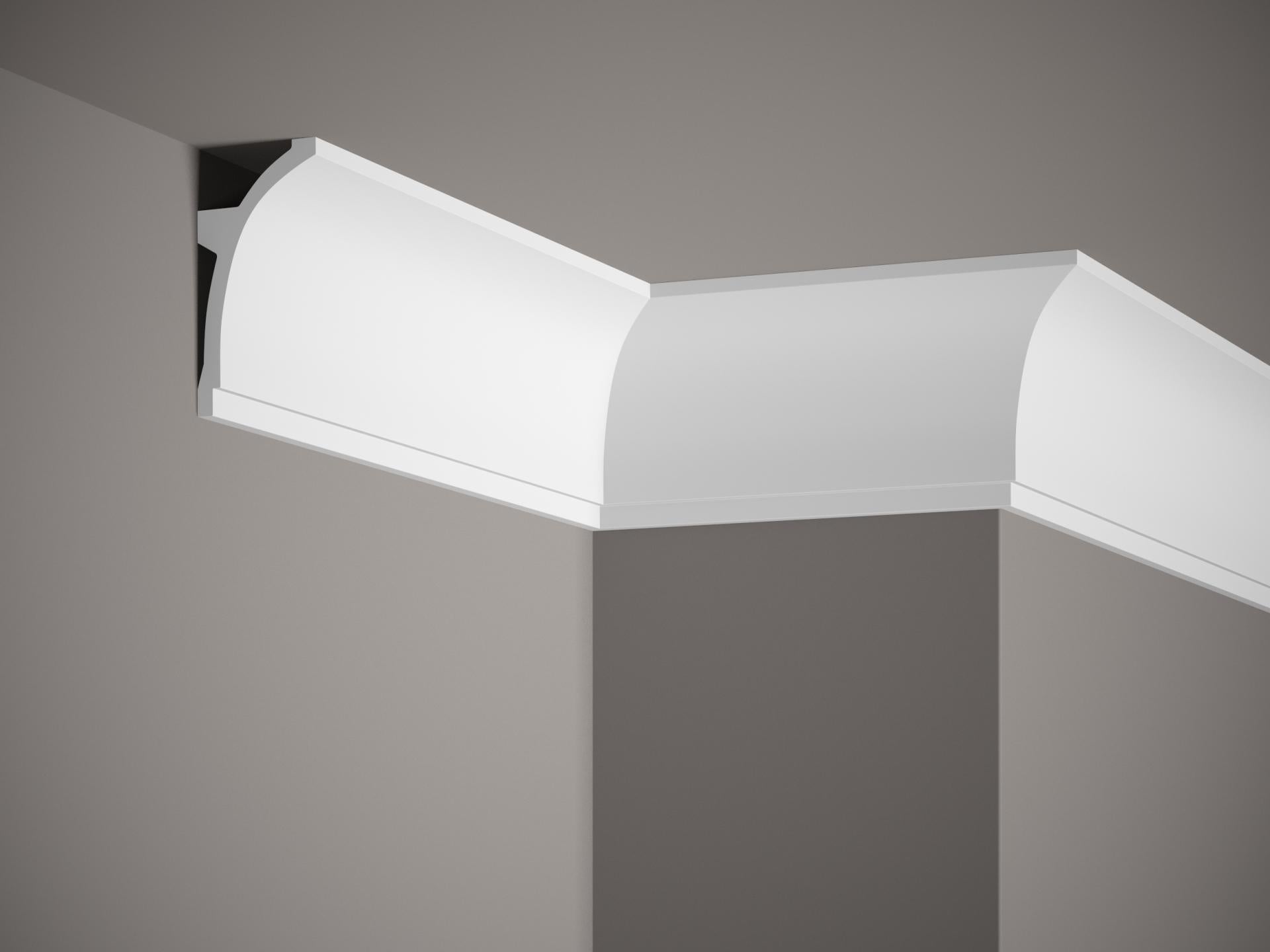 Corniche de plafond décorative en polyuréthane — 200 × 50 × 100 mm (réf. ARK-COR328)
