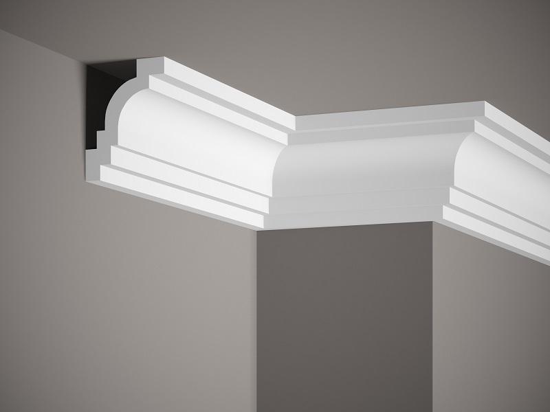 Corniche de plafond décorative en polyuréthane — 200 × 80 × 98 mm (réf. ARK-COR298)
