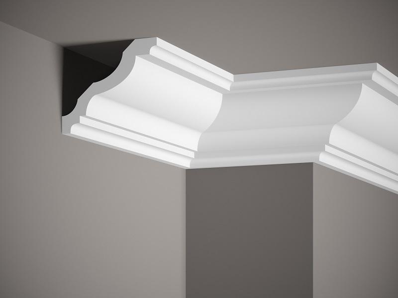 Corniche de plafond décorative en polyuréthane — 200 × 125 × 105 mm (réf. ARK-COR321)