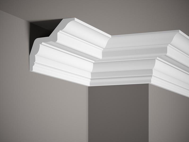 Corniche de plafond décorative en polyuréthane — 200 × 126 × 124 mm (réf. ARK-COR325)