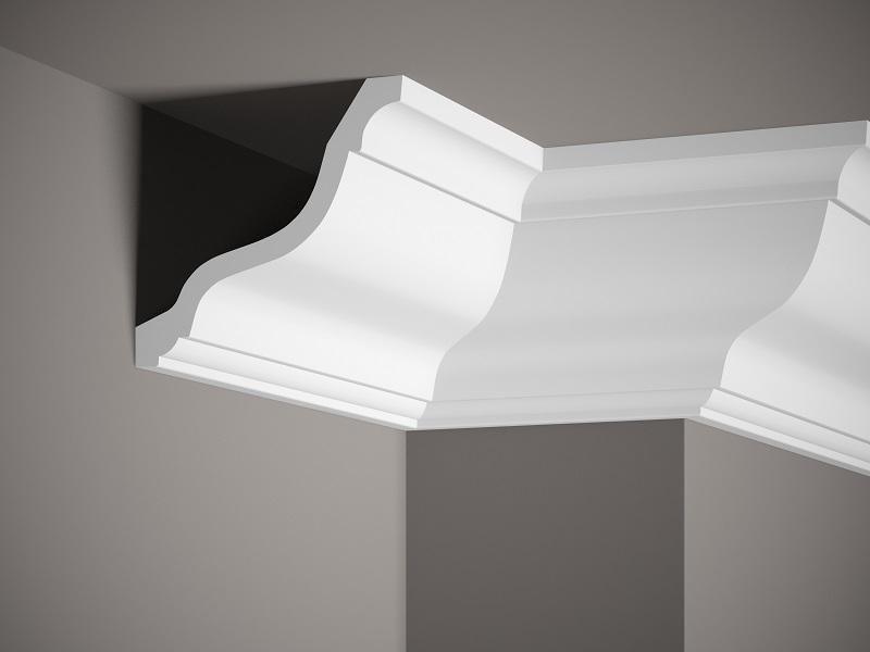 Corniche de plafond décorative en polyuréthane — 200 × 146 × 145 mm (réf. ARK-COR344)