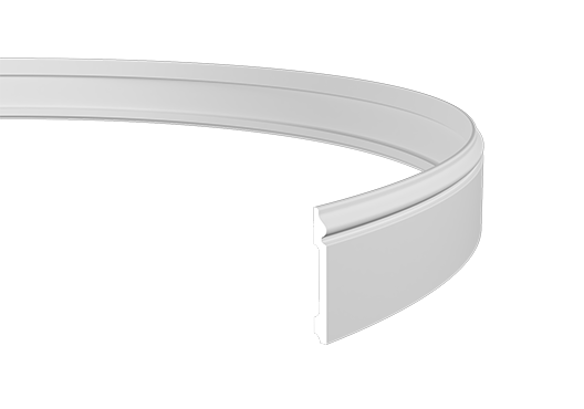 Plinthe décorative en polyuréthane flexible — hauteur 121 mm (réf. ARK-PLI054)