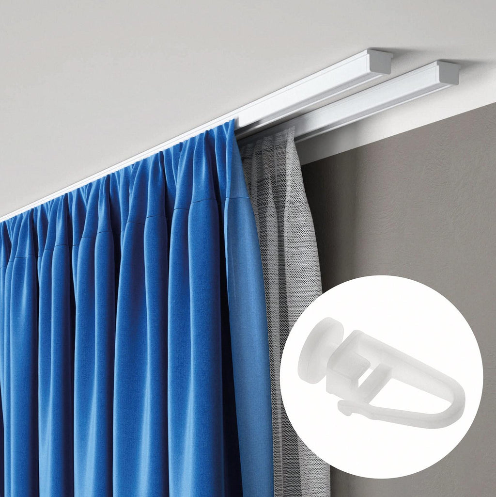 Kit rail à rideaux plafond double 100 cm ARKOS