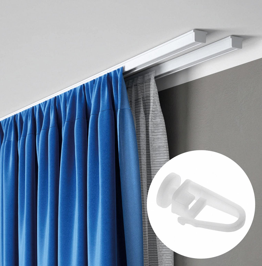 Kit rail à rideaux plafond double 150 cm ARKOS