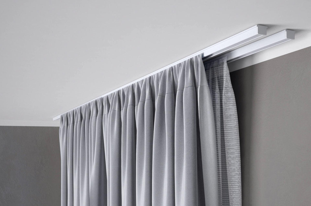 Kit rail à rideaux plafond double 200 cm ARKOS