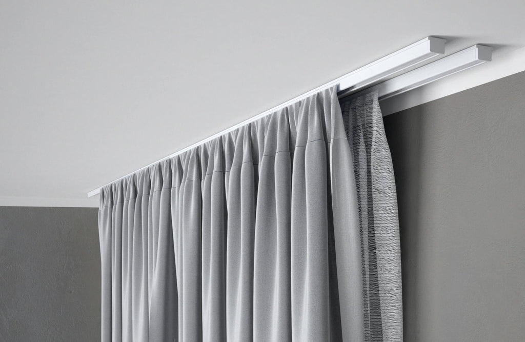 Kit rail à rideaux plafond double 200 cm ARKOS