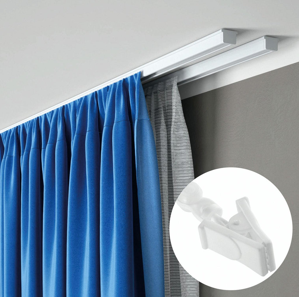 Kit rail à rideaux plafond double 250 cm ARKOS