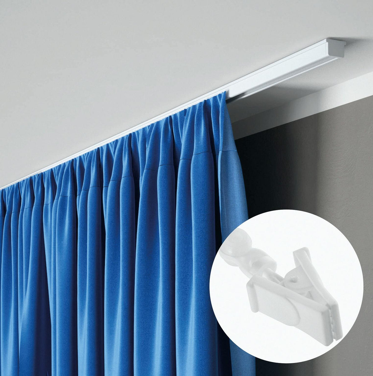 Kit rail à rideaux plafond simple 150 cm ARKOS