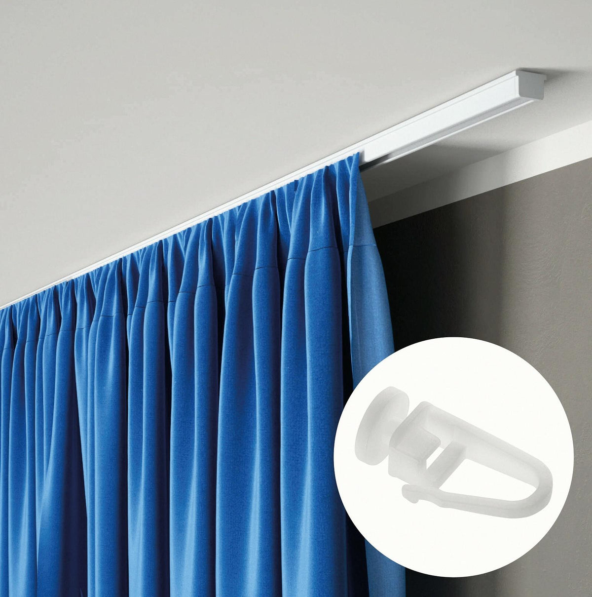 Kit rail à rideaux plafond simple 250 cm ARKOS