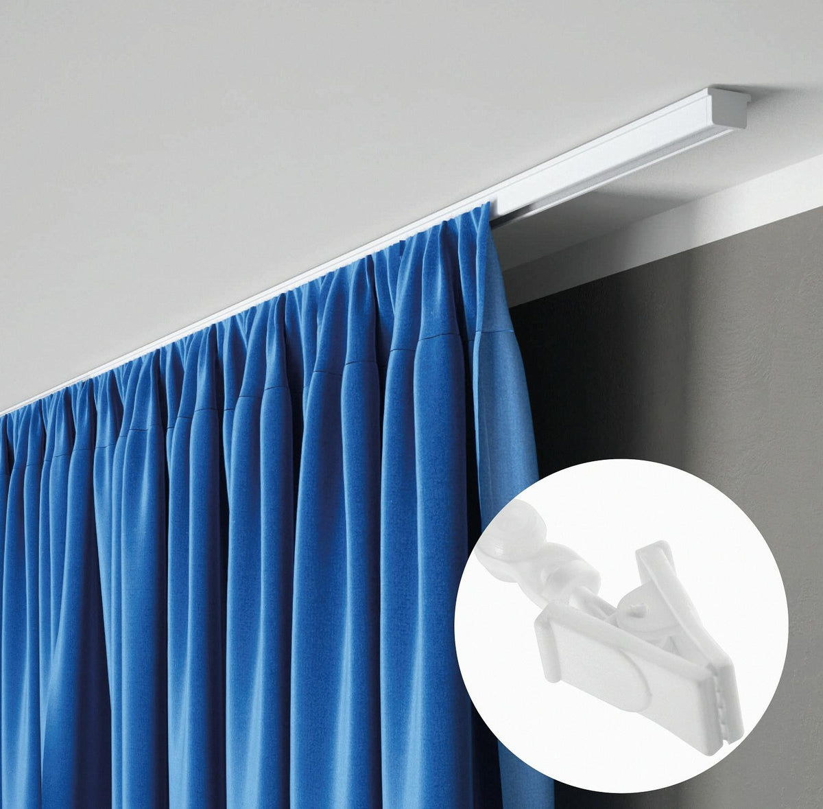 Kit rail à rideaux plafond simple 250 cm ARKOS
