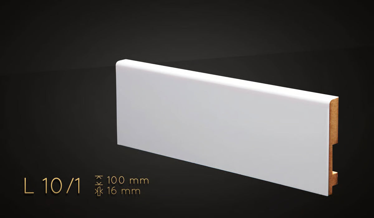 Plinthe décorative en MDF haute densité — hauteur 100 mm (réf. ARK-PLI070)