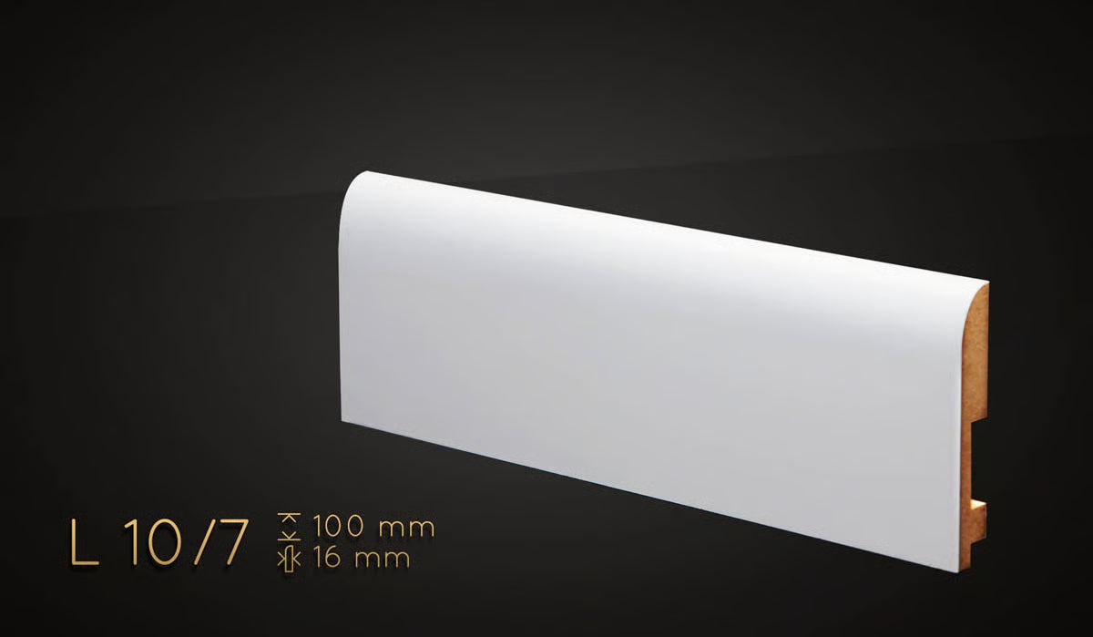 Plinthe décorative en MDF haute densité — hauteur 100 mm (réf. ARK-PLI069)