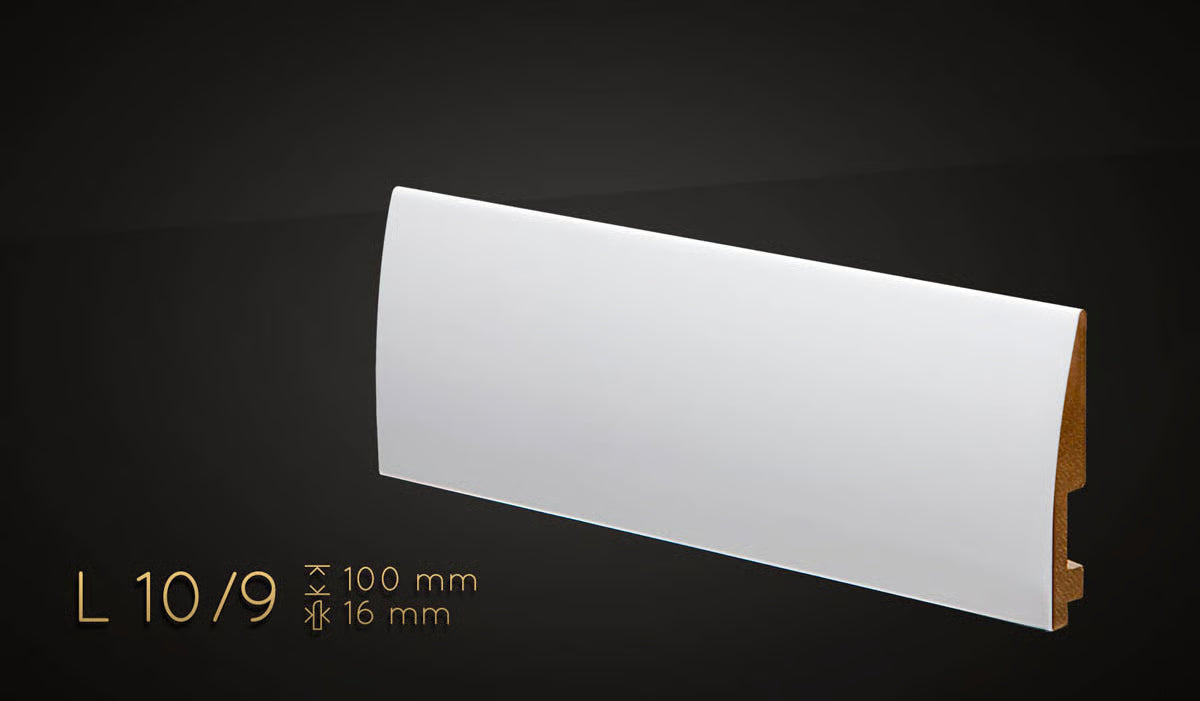 Plinthe décorative en MDF haute densité — hauteur 100 mm (réf. ARK-PLI065)