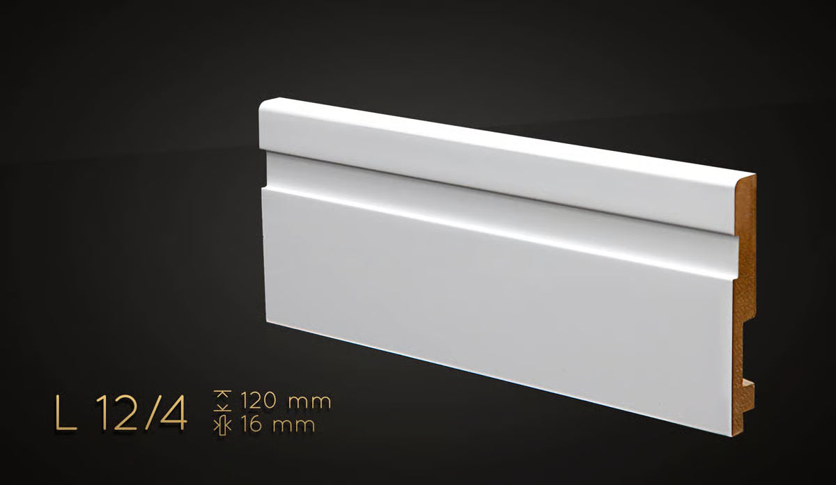 Plinthe décorative en MDF haute densité — hauteur 120 mm (réf. ARK-PLI079)