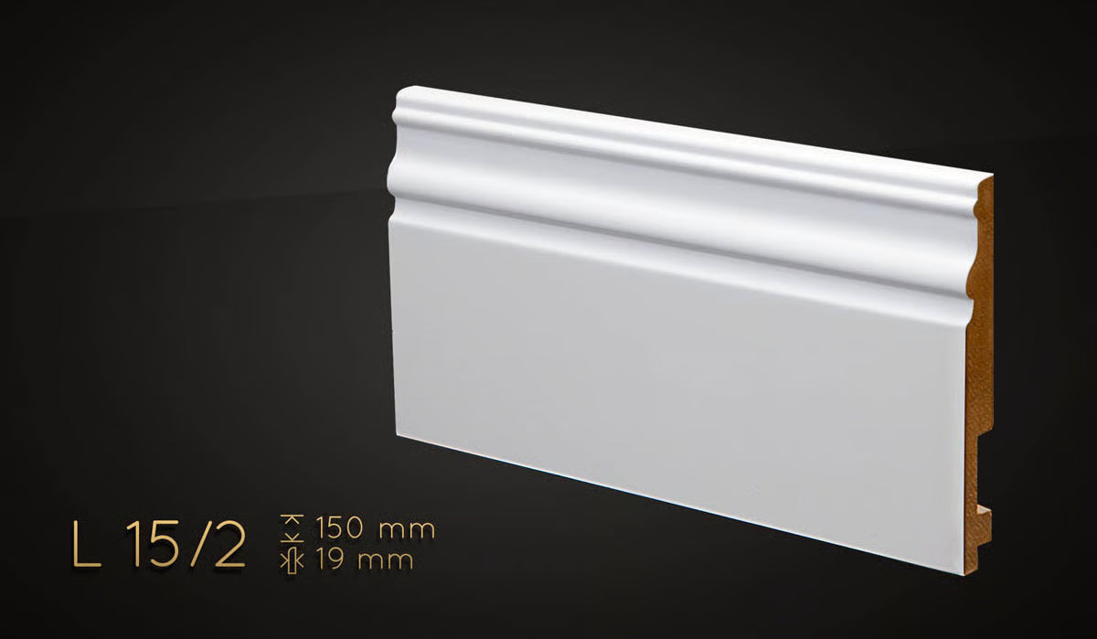 Plinthe décorative en MDF haute densité — hauteur 150 mm (réf. ARK-PLI087)
