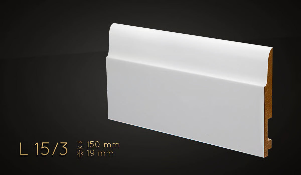 Plinthe décorative en MDF haute densité — hauteur 150 mm (réf. ARK-PLI085)